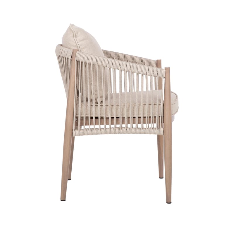 Stol HOME4YOU Medina 62x60x74 cm Beige - Beige - Havemøbler - Balkon - Balkonmøbler - Altanstole