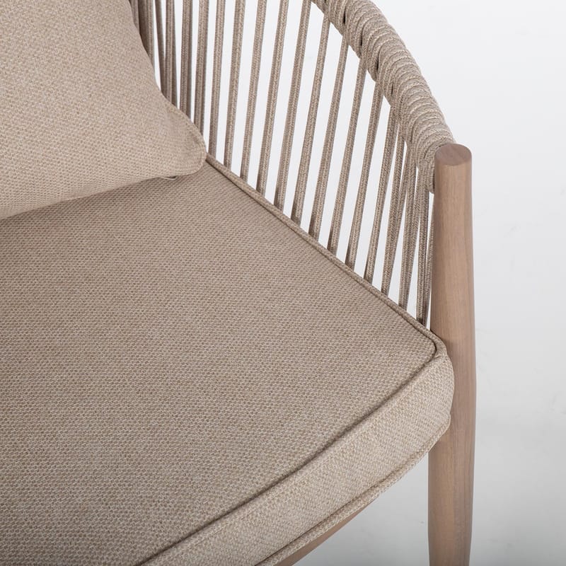 Stol HOME4YOU Medina 62x60x74 cm Beige - Beige - Havemøbler - Balkon - Balkonmøbler - Altanstole