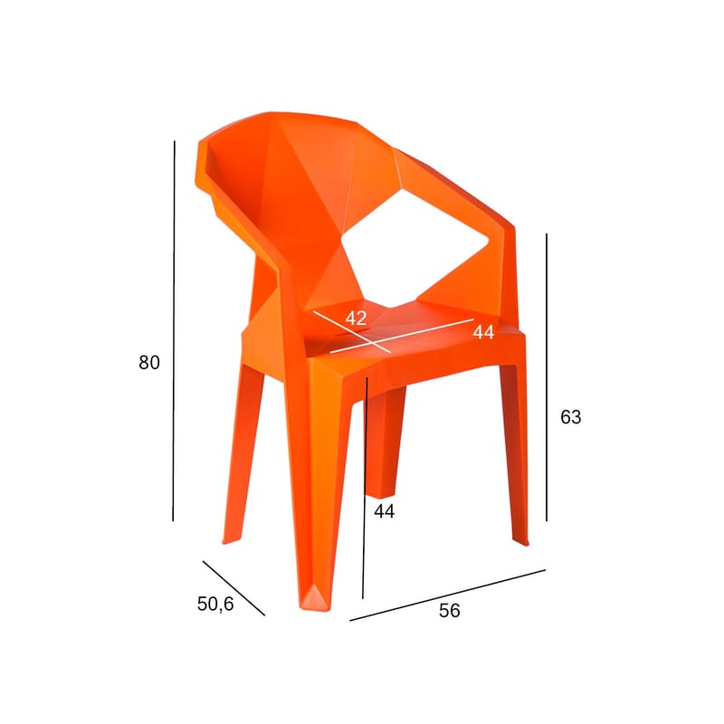 Stol HOME4YOU Muze Orange - Orange - Havemøbler - Balkon - Balkonmøbler - Altanstole