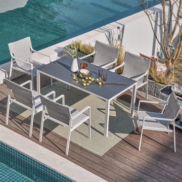 Stol HOME4YOU Osman lysegrå - lysegrå - Havemøbler - Balkon - Balkonmøbler - Altanstole