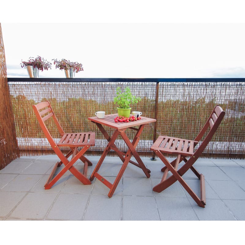 Stol HOME4YOU Rouen Meranti - brun - Havemøbler - Balkon - Balkonmøbler - Altanstole