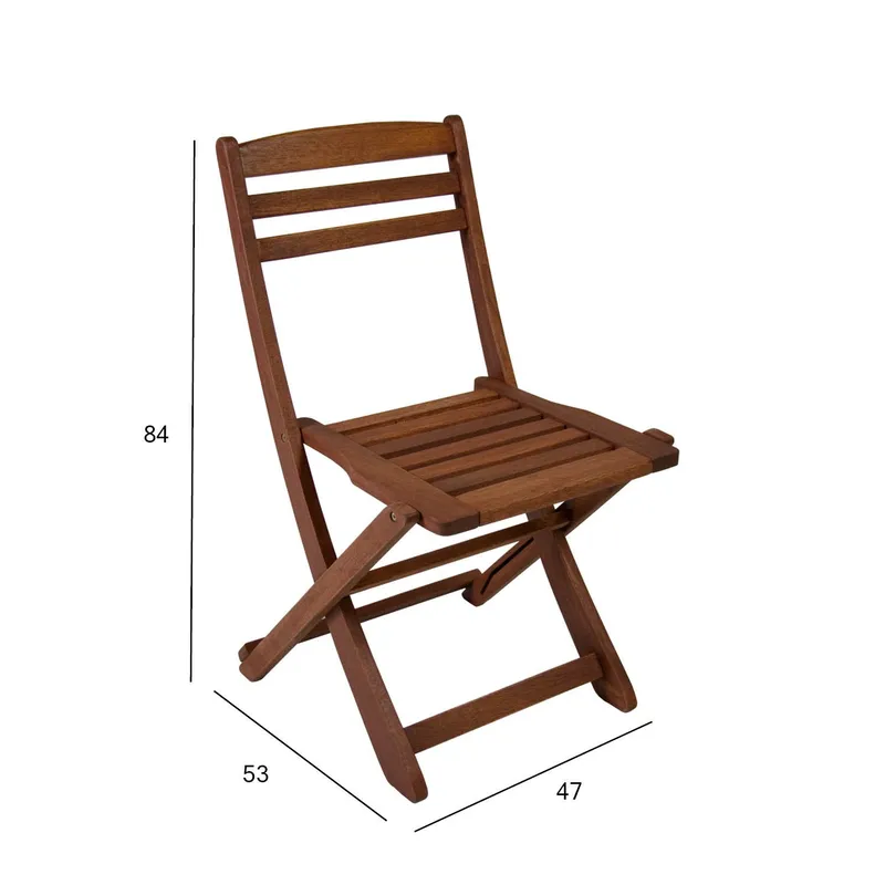 Stol HOME4YOU Rouen Meranti - brun - Havemøbler - Balkon - Balkonmøbler - Altanstole