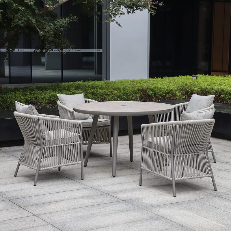 Stol HOME4YOU Silva gråbeige - Grålig beige - Havemøbler - Balkon - Balkonmøbler - Altanstole