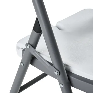 Stol udendørs Cugnoli foldbar - Hvid/Sølv - Havemøbler - Balkon - Balkonmøbler - Altanstole