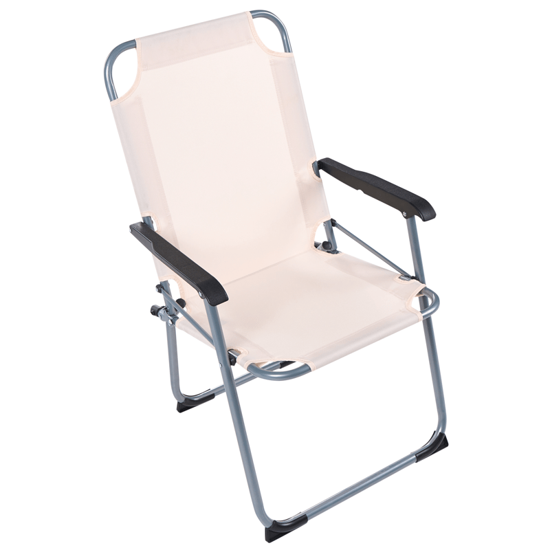 Stol udendørs Galatsi foldbar - Beige/Sort/Grå - Havemøbler - Balkon - Balkonmøbler - Altanstole