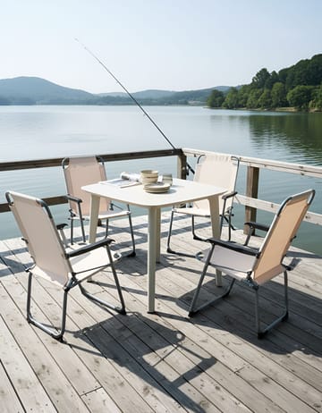 Stol udendørs Galatsi foldbar - Beige/Sort/Grå - Havemøbler - Balkon - Balkonmøbler - Altanstole