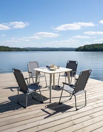 Stol udendørs Galatsi foldbar - Grå/Sort - Havemøbler - Balkon - Balkonmøbler - Altanstole