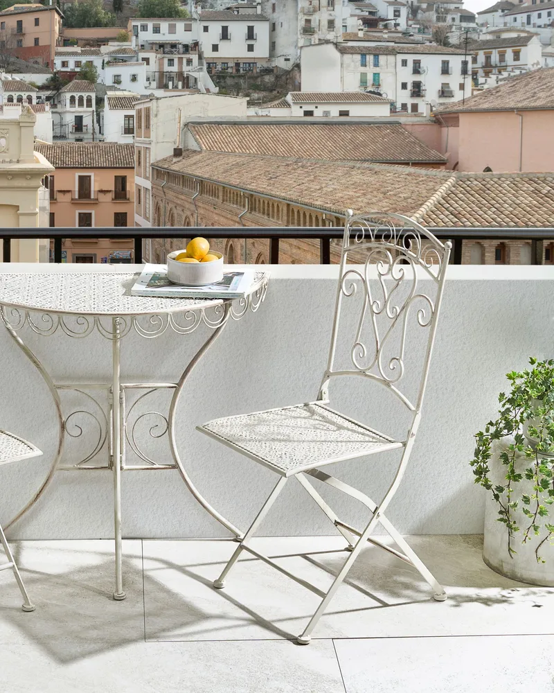 Stol udendørs Juina foldbar - Beige - Havemøbler - Balkon - Balkonmøbler - Altanstole