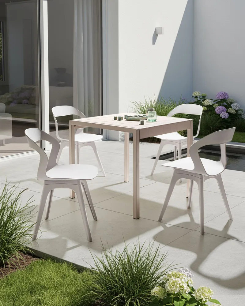 Stol udendørs Lachania - Beige - Havemøbler - Balkon - Balkonmøbler - Altanstole