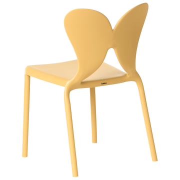 Stol udendørs Larissa stabelbar - Gul - Havemøbler - Balkon - Balkonmøbler - Altanstole