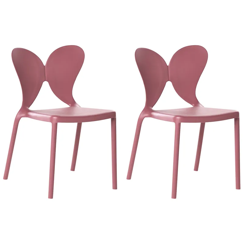 Stol udendørs Larissa stabelbar, Rosa