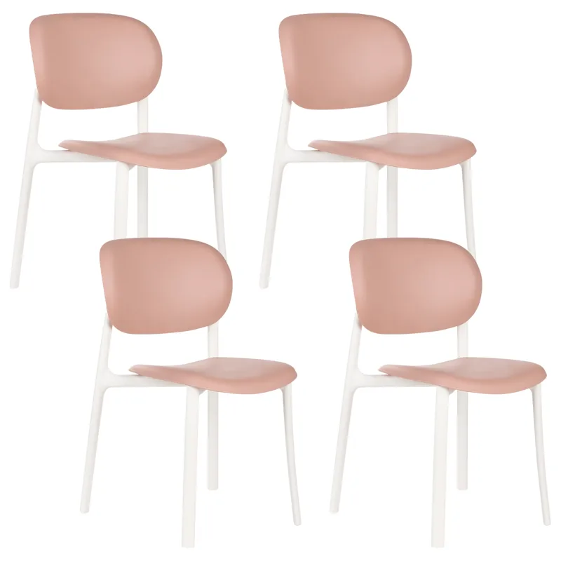 Stol udendørs Musano, Rosa/Hvid