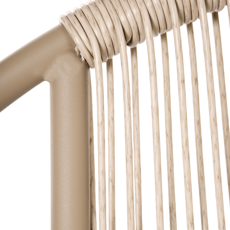 Stol udendørs Ovaro kunstflet - Beige - Havemøbler - Balkon - Balkonmøbler - Altanstole