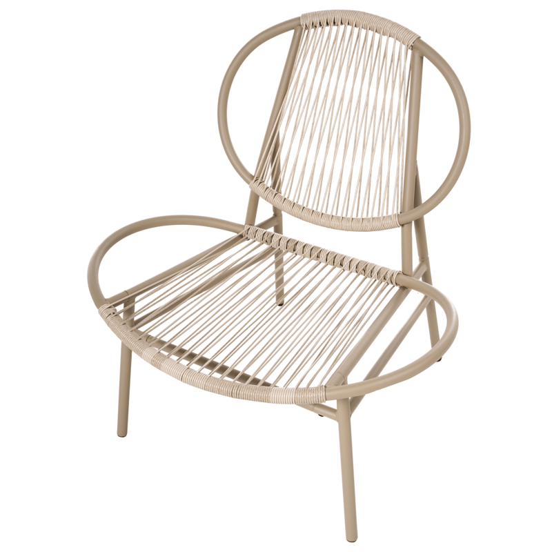 Stol udendørs Ovaro kunstflet - Beige - Havemøbler - Balkon - Balkonmøbler - Altanstole