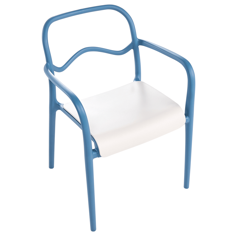 Stol udendørs Thasos - Blå/Beige - Havemøbler - Balkon - Balkonmøbler - Altanstole