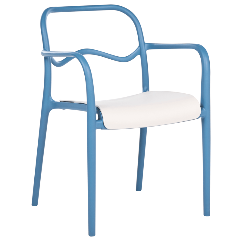 Stol udendørs Thasos - Blå/Beige - Havemøbler - Balkon - Balkonmøbler - Altanstole