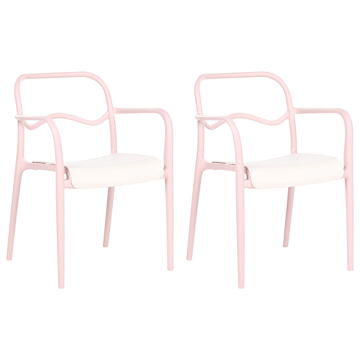 Stol udendørs Thasos - Rosa/Beige - Havemøbler - Balkon - Balkonmøbler - Altanstole