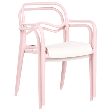 Stol udendørs Thasos - Rosa/Beige - Havemøbler - Balkon - Balkonmøbler - Altanstole