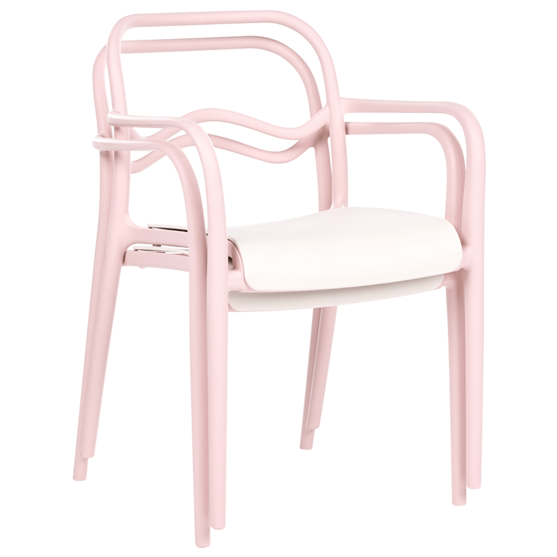 Stol udendørs Thasos - Rosa/Beige - Havemøbler - Balkon - Balkonmøbler - Altanstole