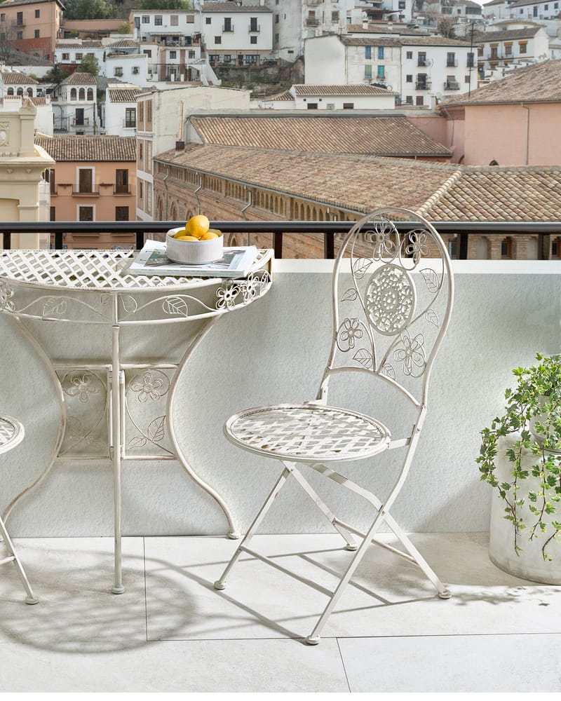 Stol udendørs Yaviza foldbar - Beige - Havemøbler - Balkon - Balkonmøbler - Altanstole