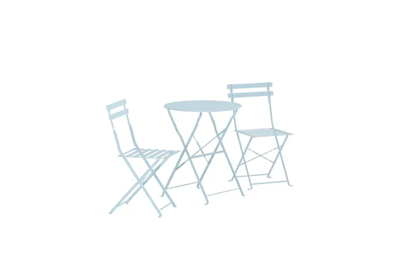 Tao cafésæt udendørs - Lys blå - Havemøbler - Balkon - Balkonmøbler - Altansæt