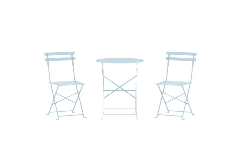 Tao cafésæt udendørs - Lys blå - Havemøbler - Balkon - Balkonmøbler - Altansæt
