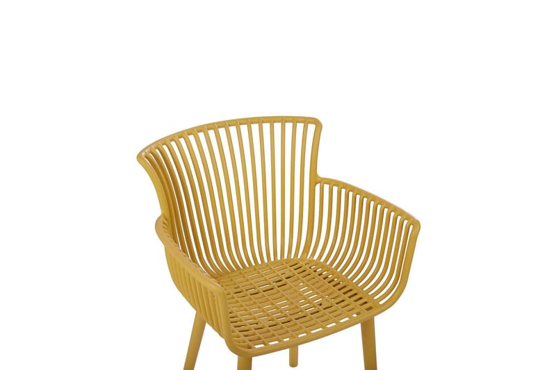 Taurisano Armstol 4 stk - Gul - Havemøbler - Balkon - Balkonmøbler - Altanstole