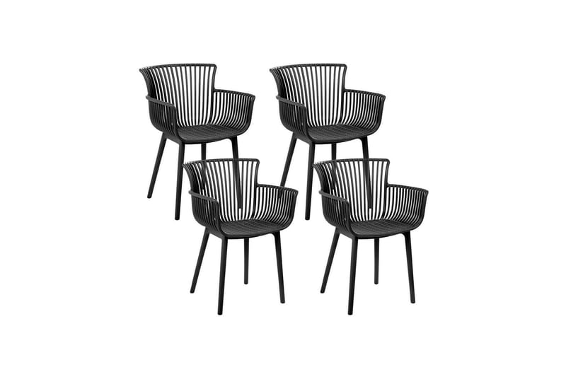 Taurisano Armstol 4 stk - Sort - Havemøbler - Balkon - Balkonmøbler - Altanstole
