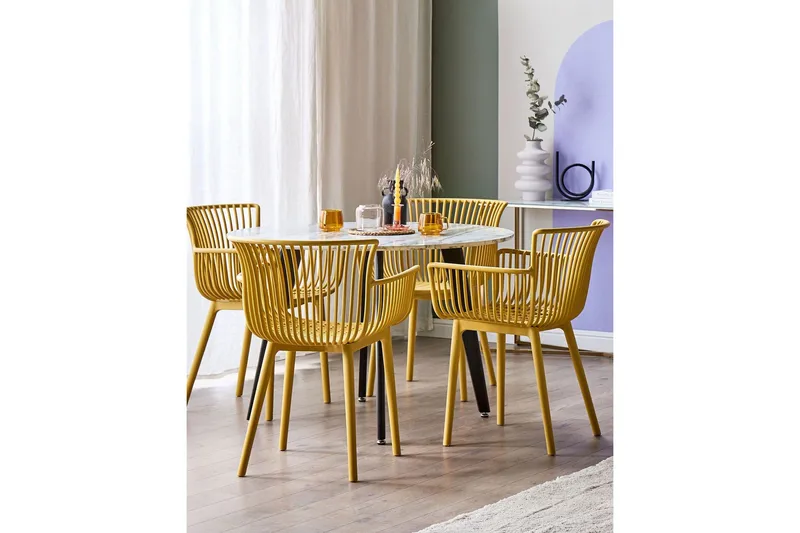 Taurisano Armstol - Gul - Havemøbler - Balkon - Balkonmøbler - Altanstole