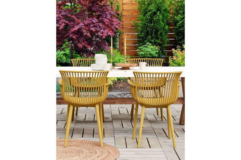 Taurisano Armstol - Gul - Havemøbler - Balkon - Balkonmøbler - Altanstole