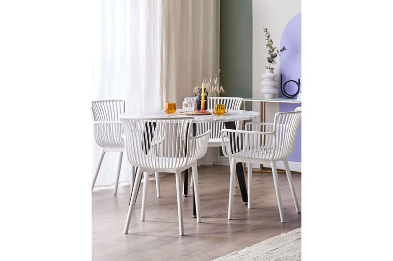 Taurisano Armstol - Hvid - Havemøbler - Balkon - Balkonmøbler - Altanstole