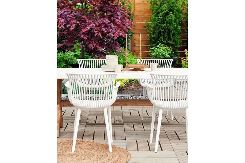 Taurisano Armstol - Hvid - Havemøbler - Balkon - Balkonmøbler - Altanstole