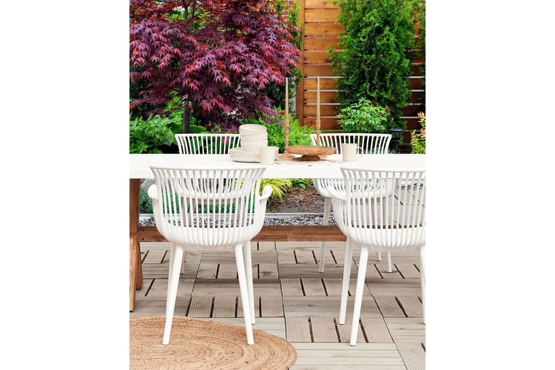 Taurisano Armstol - Hvid - Havemøbler - Balkon - Balkonmøbler - Altanstole
