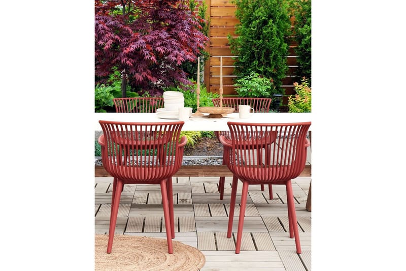 Taurisano Armstol - Rød - Havemøbler - Balkon - Balkonmøbler - Altanstole