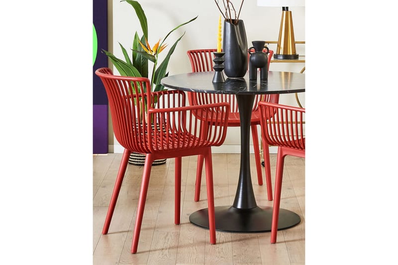 Taurisano Armstol - Rød - Havemøbler - Balkon - Balkonmøbler - Altanstole