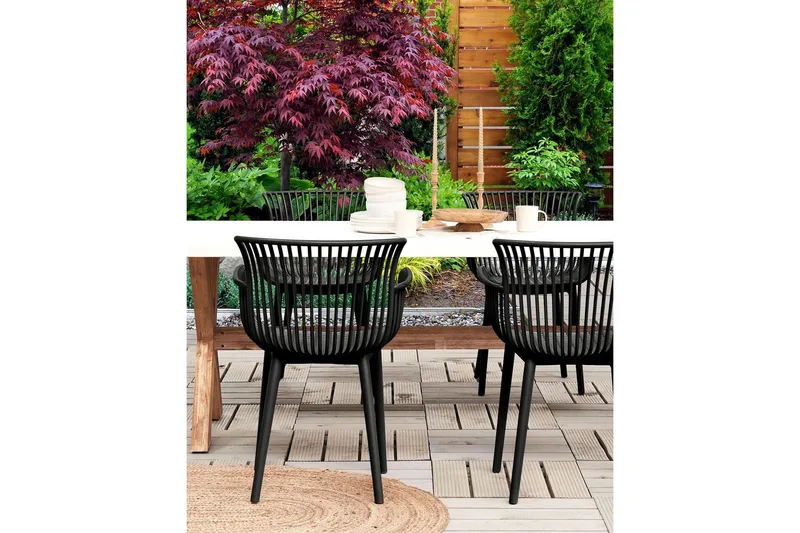 Taurisano Armstol - Sort - Havemøbler - Balkon - Balkonmøbler - Altanstole