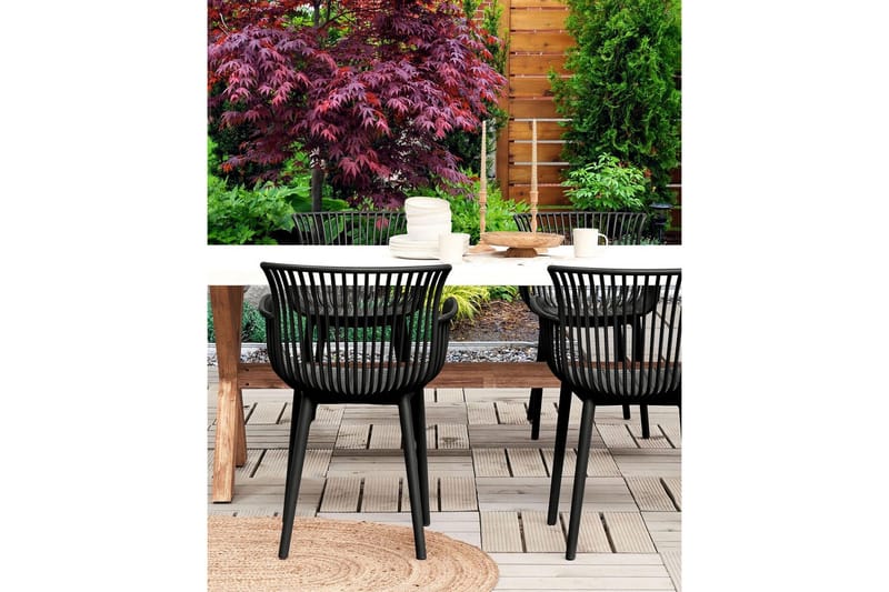 Taurisano Armstol - Sort - Havemøbler - Balkon - Balkonmøbler - Altanstole