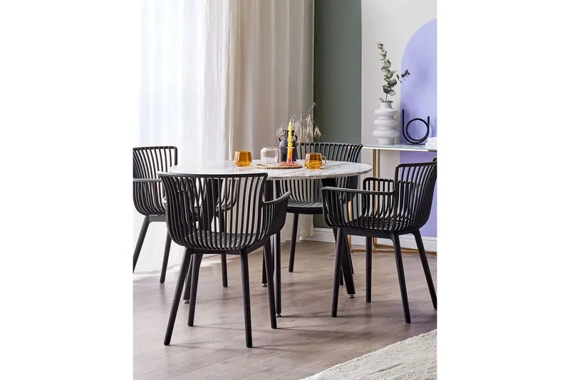 Taurisano Armstol - Sort - Havemøbler - Balkon - Balkonmøbler - Altanstole