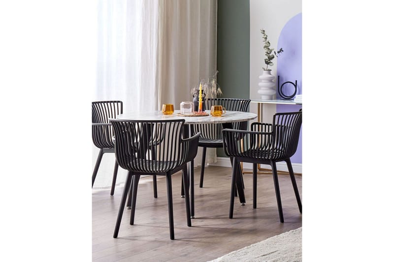 Taurisano Armstol - Sort - Havemøbler - Balkon - Balkonmøbler - Altanstole