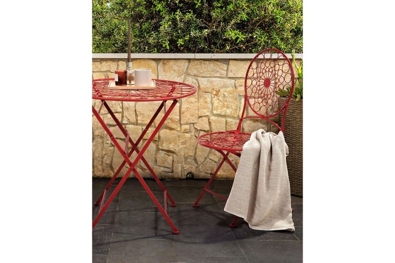 Terrace Spisestol Udendørs - Rød - Havemøbler - Balkon - Balkonmøbler - Altanstole