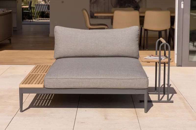 TOPAZ Daybed XL - Træ/Grå - Havemøbler - Balkon - Balkonmøbler - Altanbænke