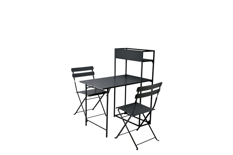 Tourra Lille Altangruppe og altansæt 2-personers – Cafésæt altan terrasse, Sort