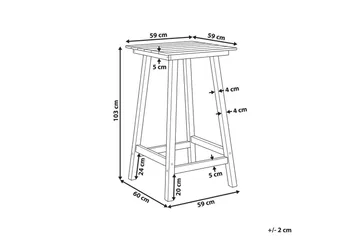 Trädgårdsbord Beliani Adirondack Blå Red - Havemøbler - Balkon - Balkonmøbler - Altanborde