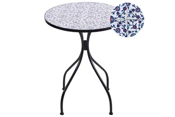 Trädgårdsbord Beliani Camprena Black||blue||White - Havemøbler - Balkon - Balkonmøbler - Altanborde