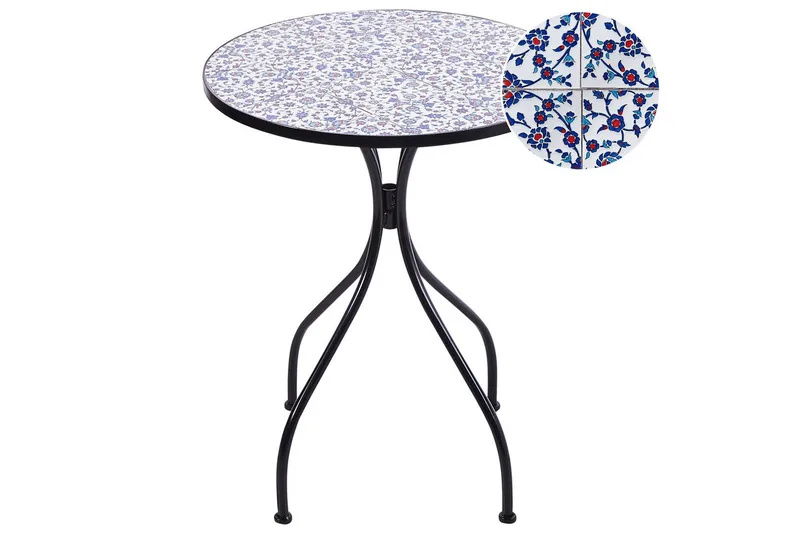 Trädgårdsbord Beliani Camprena Black||blue||White, undefined