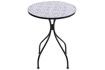 Trädgårdsbord Beliani Camprena Black||blue||White - Havemøbler - Balkon - Balkonmøbler - Altanborde