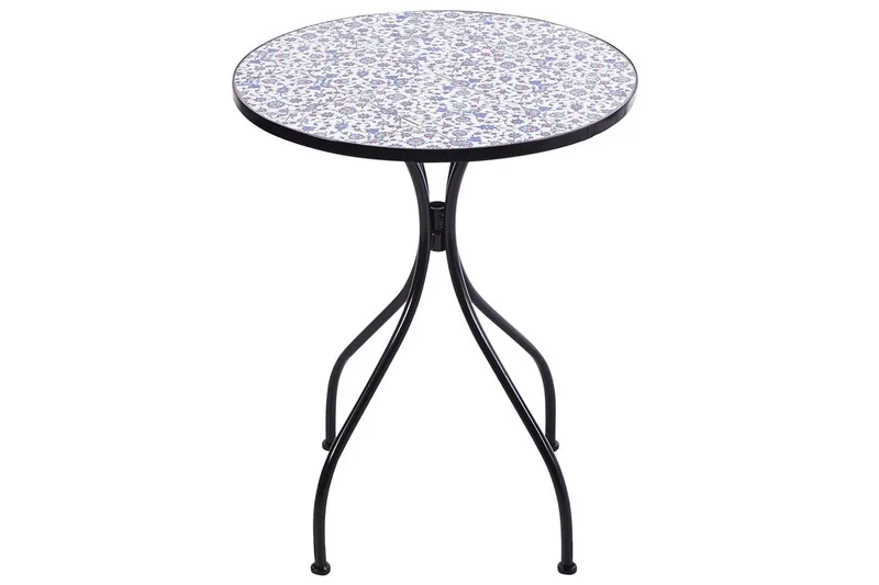 Trädgårdsbord Beliani Camprena Black||blue||White - Havemøbler - Balkon - Balkonmøbler - Altanborde
