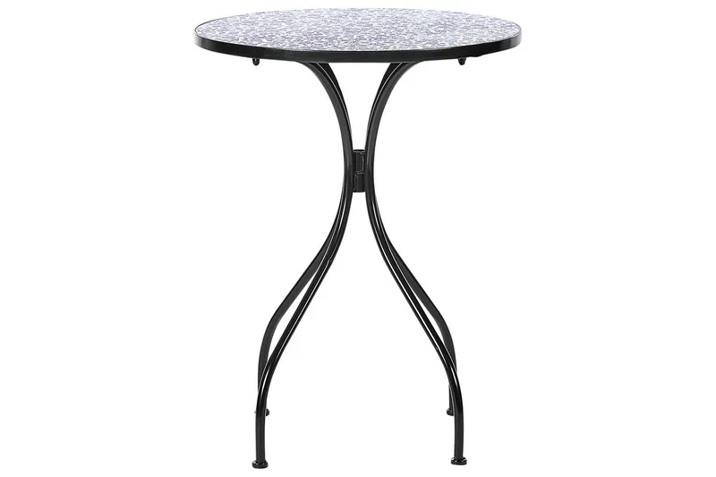 Trädgårdsbord Beliani Camprena Black||blue||White - Havemøbler - Balkon - Balkonmøbler - Altanborde