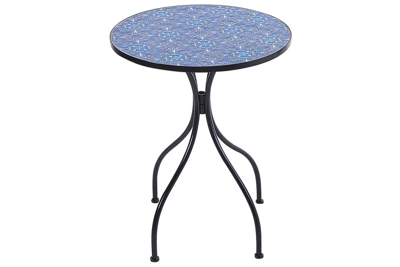 Trädgårdsbord Beliani Cigliano Black||blue - Havemøbler - Balkon - Balkonmøbler - Altanborde