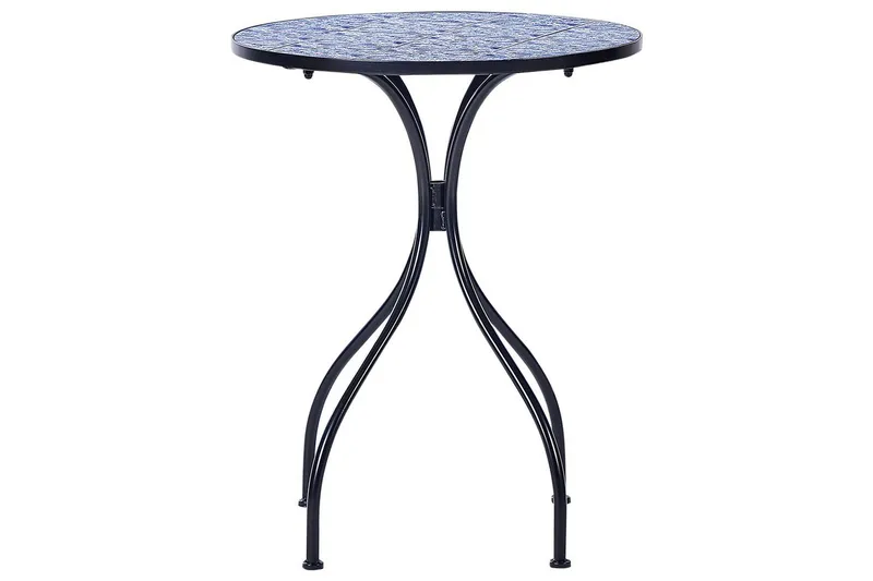 Trädgårdsbord Beliani Cigliano Black||blue - Havemøbler - Balkon - Balkonmøbler - Altanborde